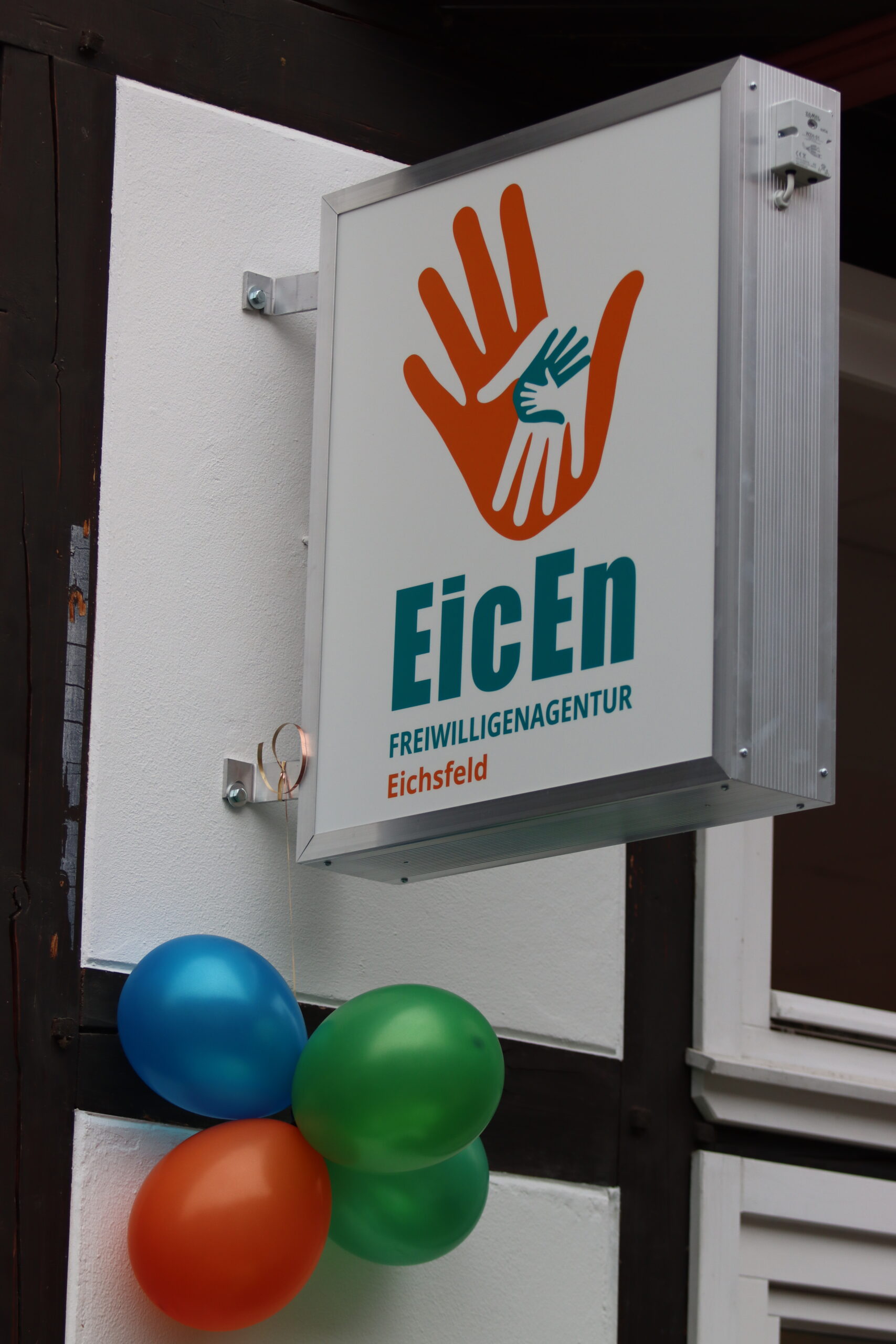 Schild der Freiwilligenagentur EicEn in Worbis